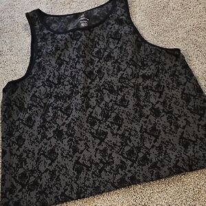 ❄️A4# Tangerine Black and Gray Women's Tank Top